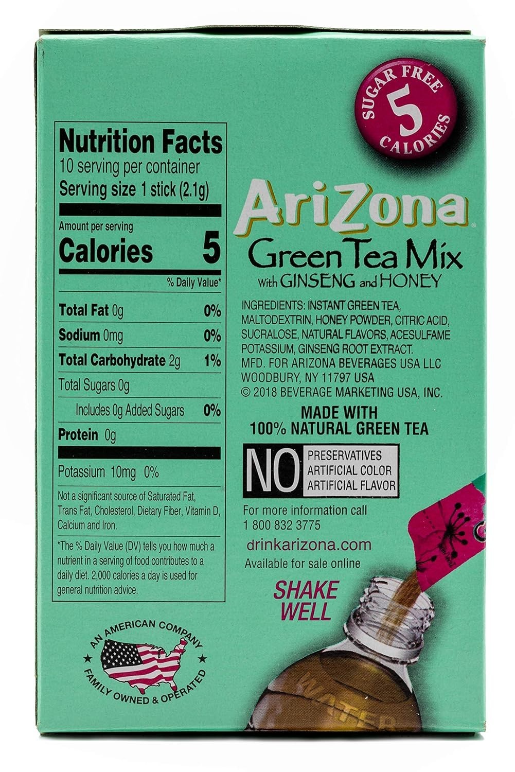 Green Tea with Ginseng Sugar Free – 120 Single Servings