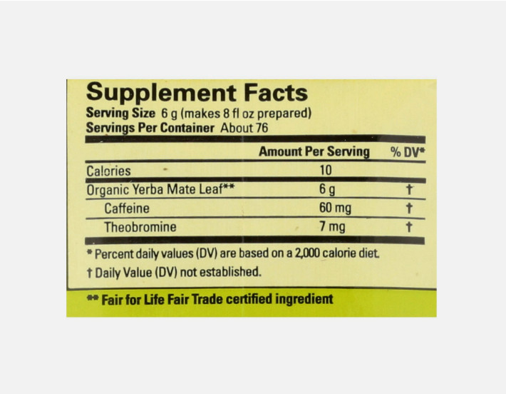 Ecoteas Organic Unsmoked Yerba Mate Tea Loose Leaf 1lb Pack of 6 Fair Trade