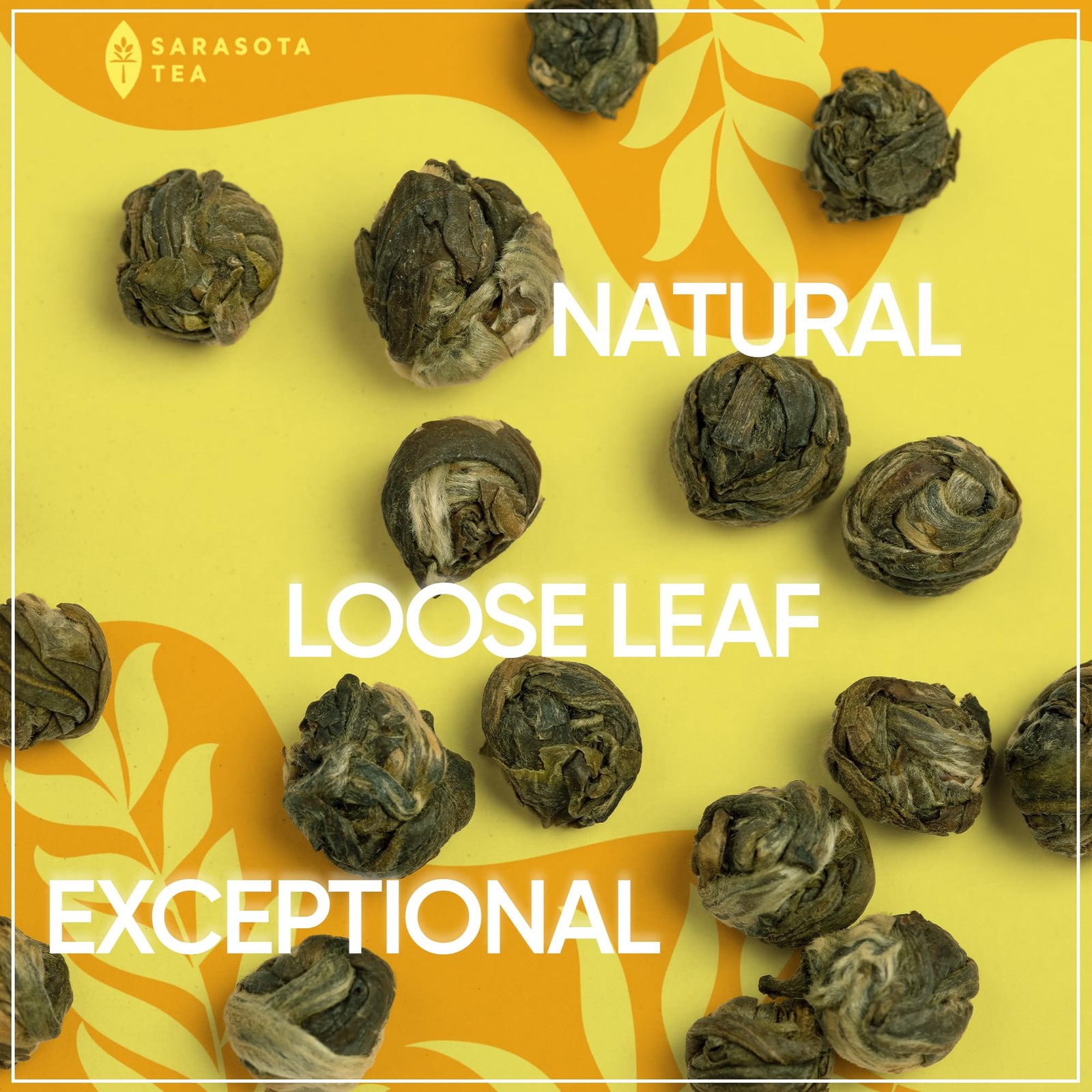 Organic Jasmine Pearls Loose Leaf Tea | Hand-Rolled Green Tea Scented with Ja…