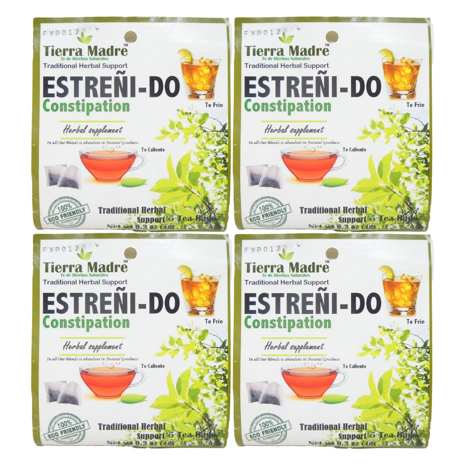 Tierra Madre Herbal Tea Constipation Relief 5 Tea Bags 0.2 oz Natural Laxative