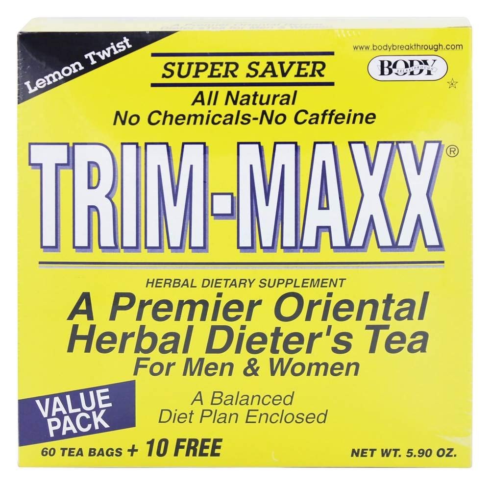 Body Breakthrough Diet Trim-Maxx Tea Lemon, 60 Count 60 (Pack of 1)
