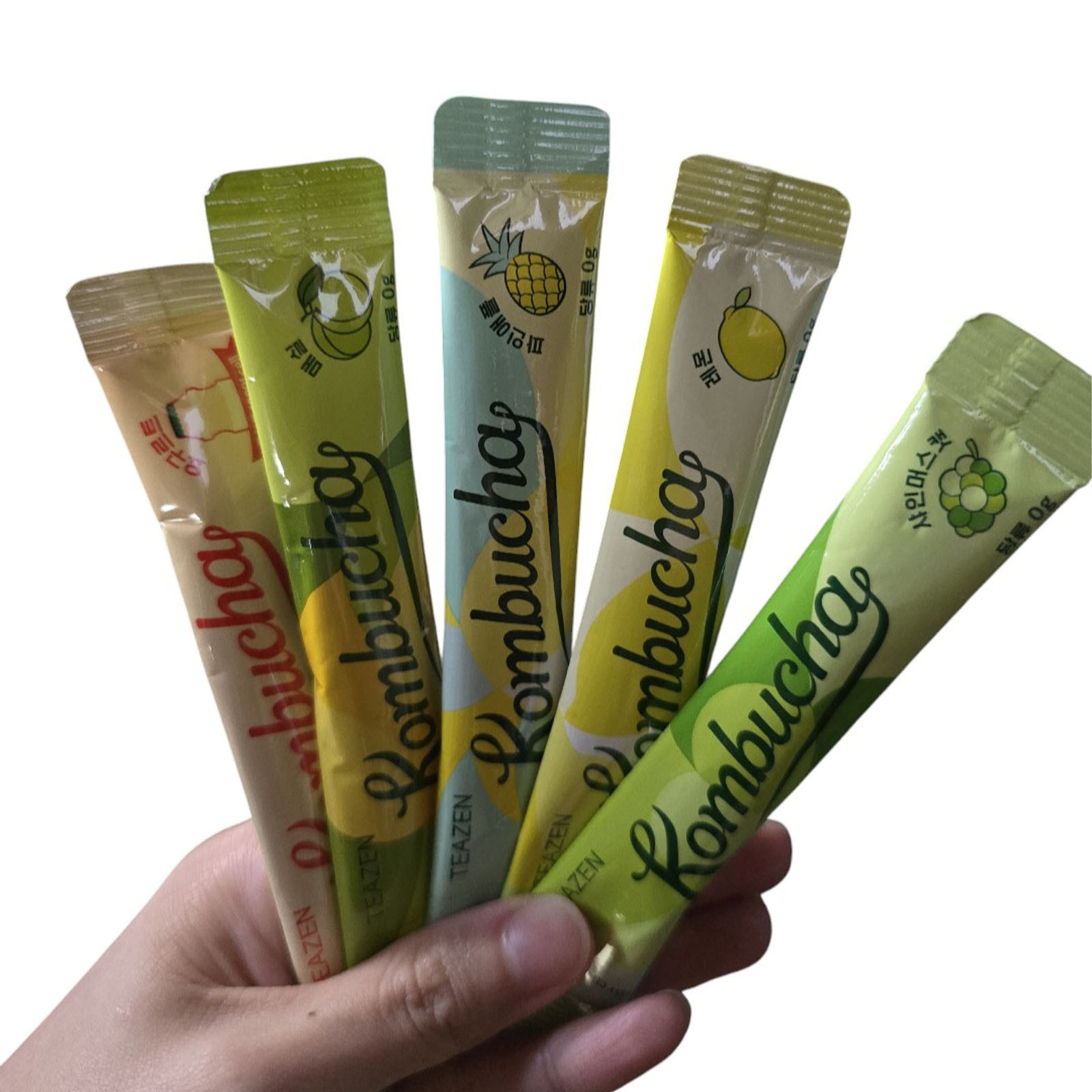 Teazen Kombucha Starter Pack Prebiotics Tea 20 Stick Set (5 Flavors × 4 Sticks)