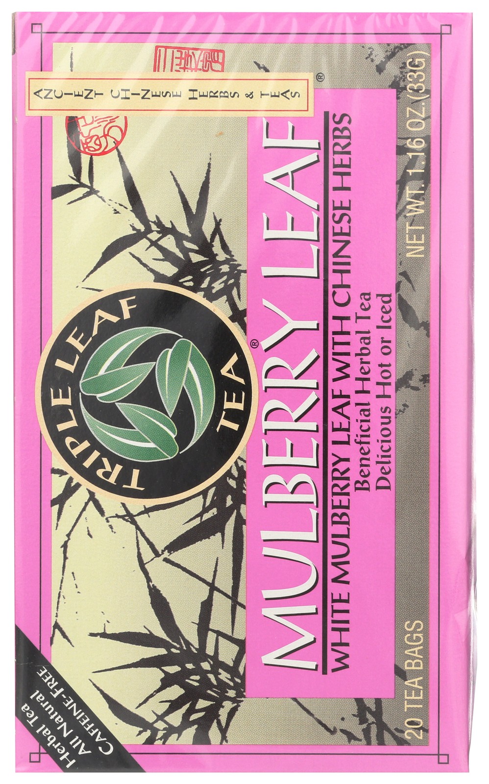 Triple Leaf Tea Mulberry Herbal 20 Bags 1.16 Oz 3 Pack