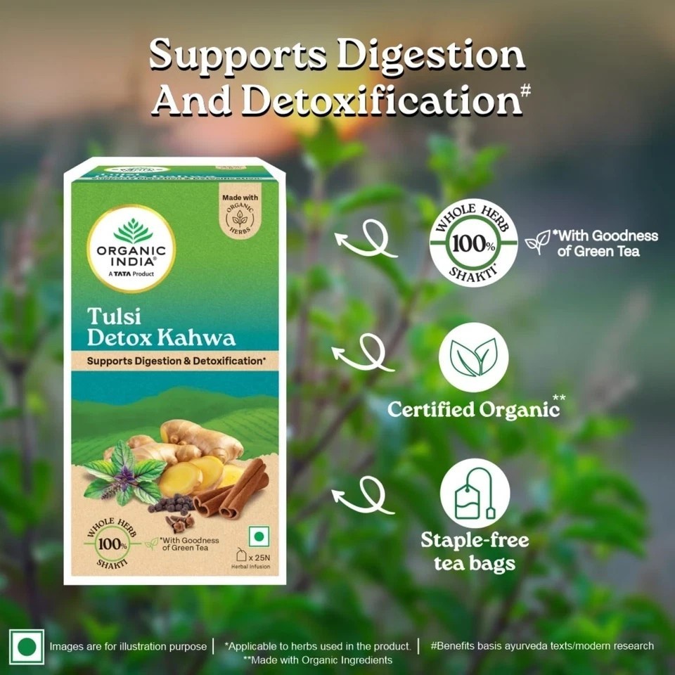 Tulsi Detox Kahwa 25 IB | Cleanse & Cold Relief | Improve Digestion Detoxificati