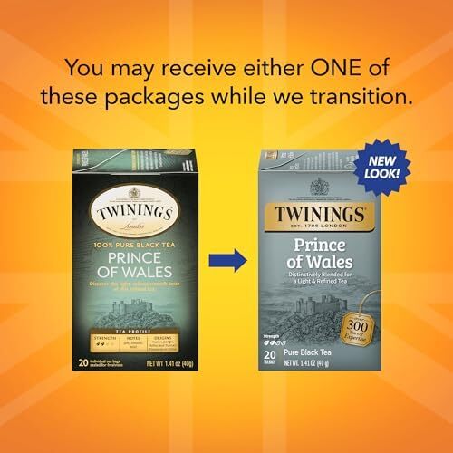 Twinings Prince of Wales Pure Black Tea Bags – 20 count