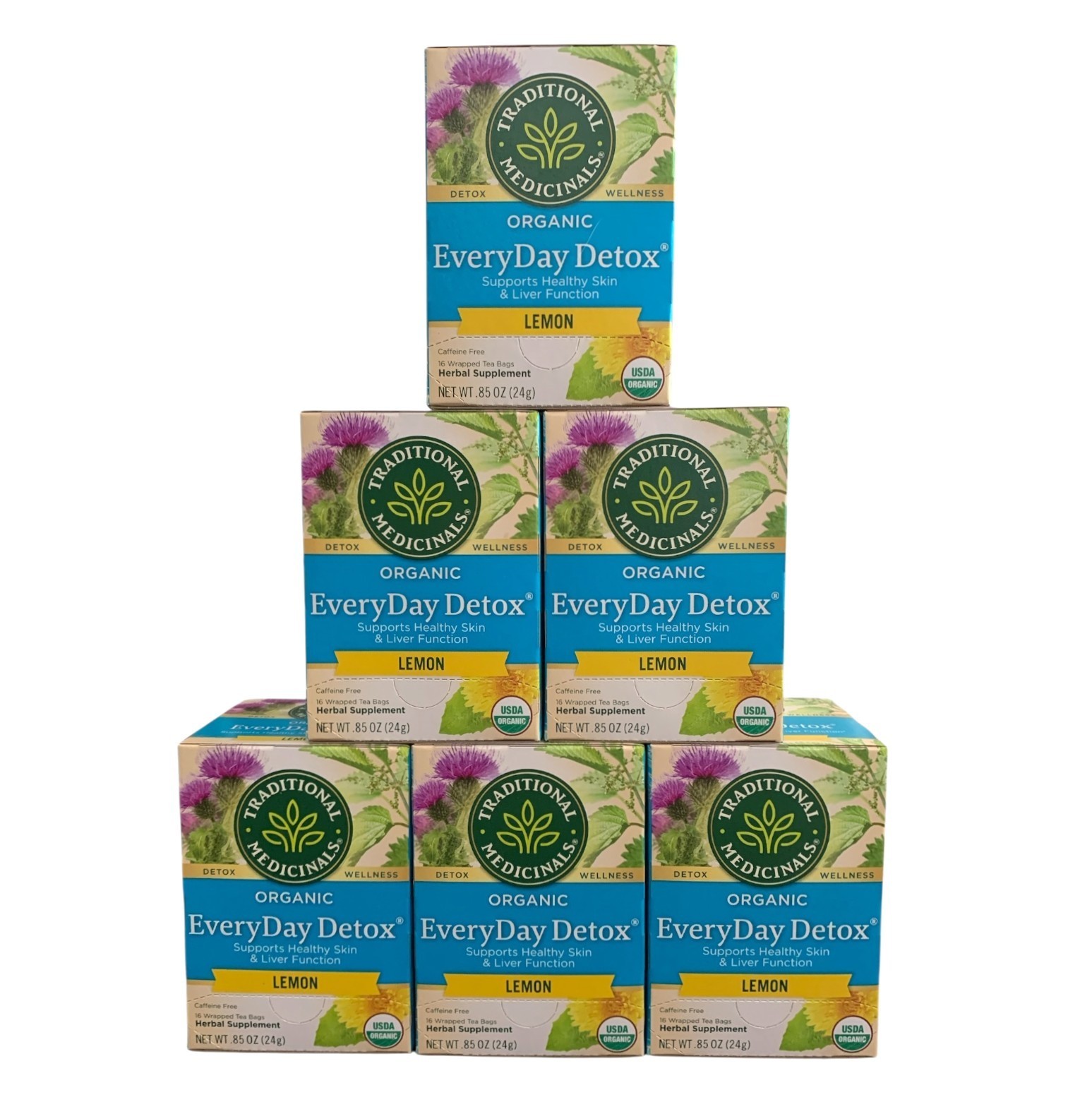 Traditional Medicinals Organic Everyday Detox Lemon Tea Skin Liver 6 Pk 11/2028