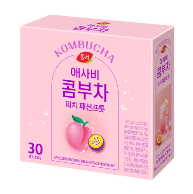 Dongsuh Apple Cider Vinegar Kombucha – Peach Passion Fruit 5g X 30T