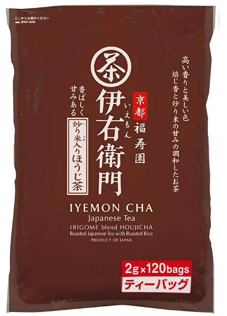 IYEMON Cha Japanese Tea Bag 2g × 120Bags Green Tea Houjicha Japan NEW