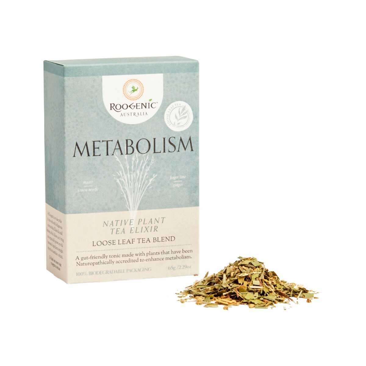 Roogenic Australia Metabolism Native Plant Tea Elixir Loose Leaf Tea Blend 65g