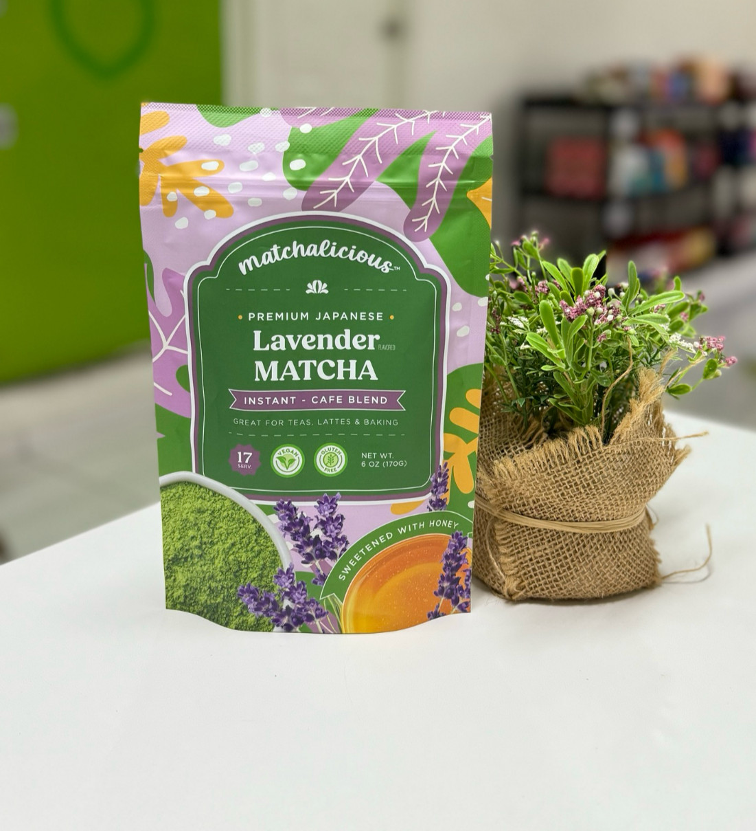 Matchalicious™ Premium Instant Japanese Lavender Matcha Powder 6 oz (2 Pack)