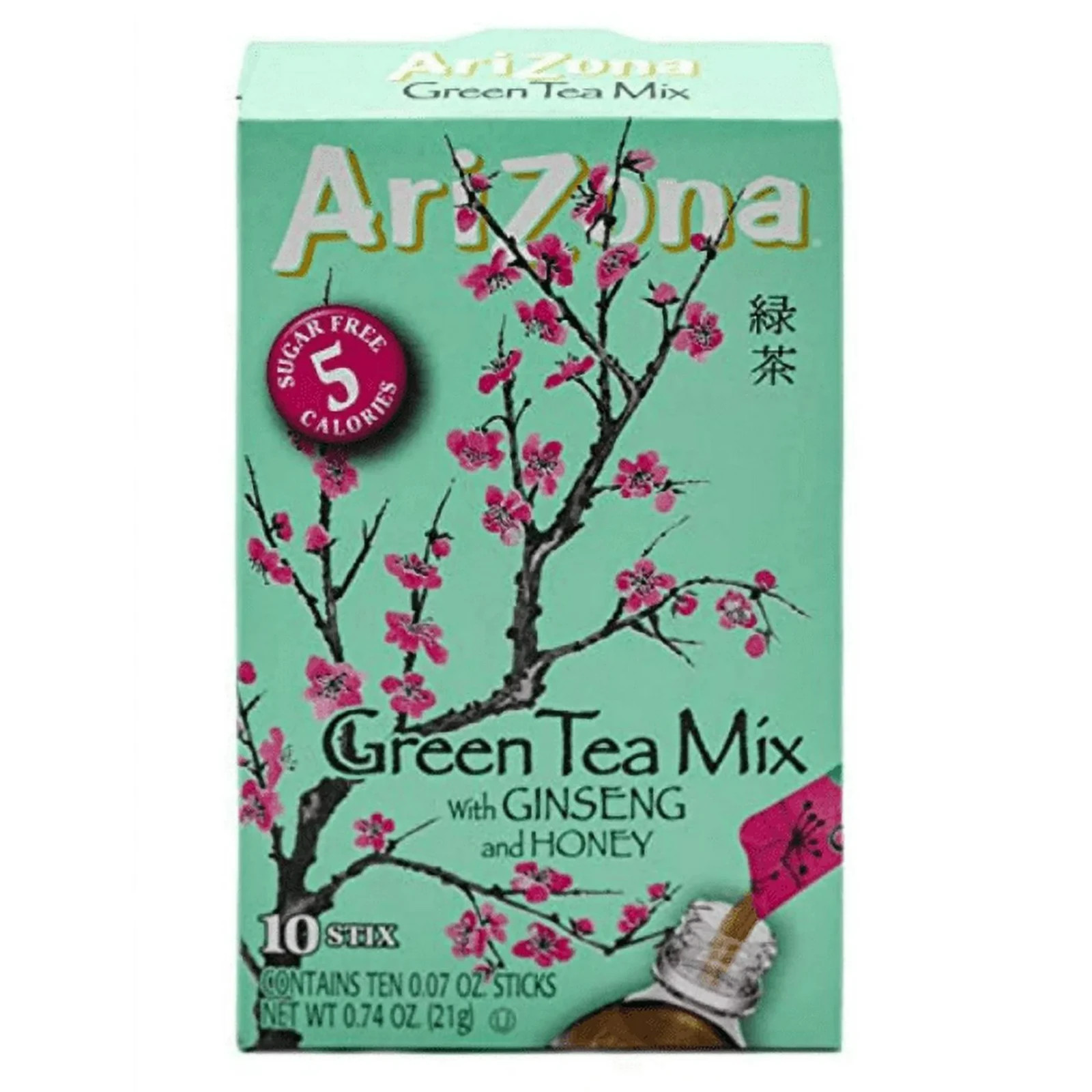 Green Tea with Ginseng Iced Tea Stix Sugar-Free 10 Count 6-Pack (NEW)