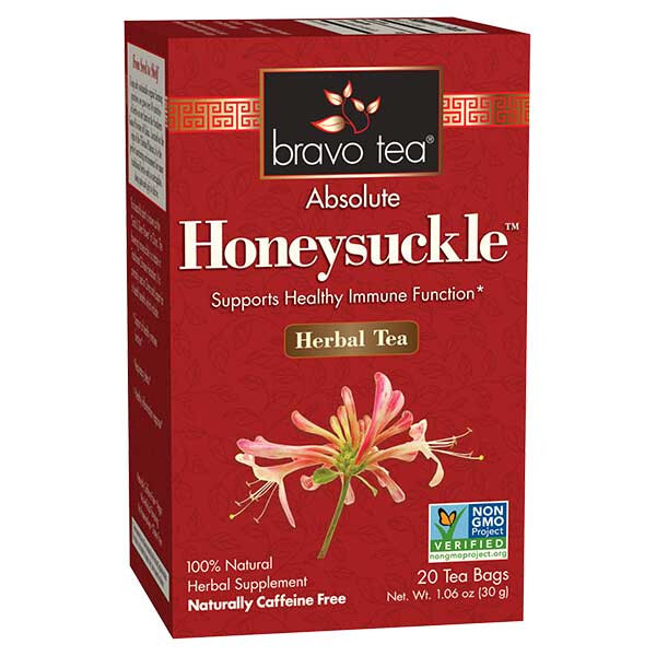 Bravo Herbal Tea Absolute HONEYSUCKLE 20 Bags Healthy Immune NO GMO