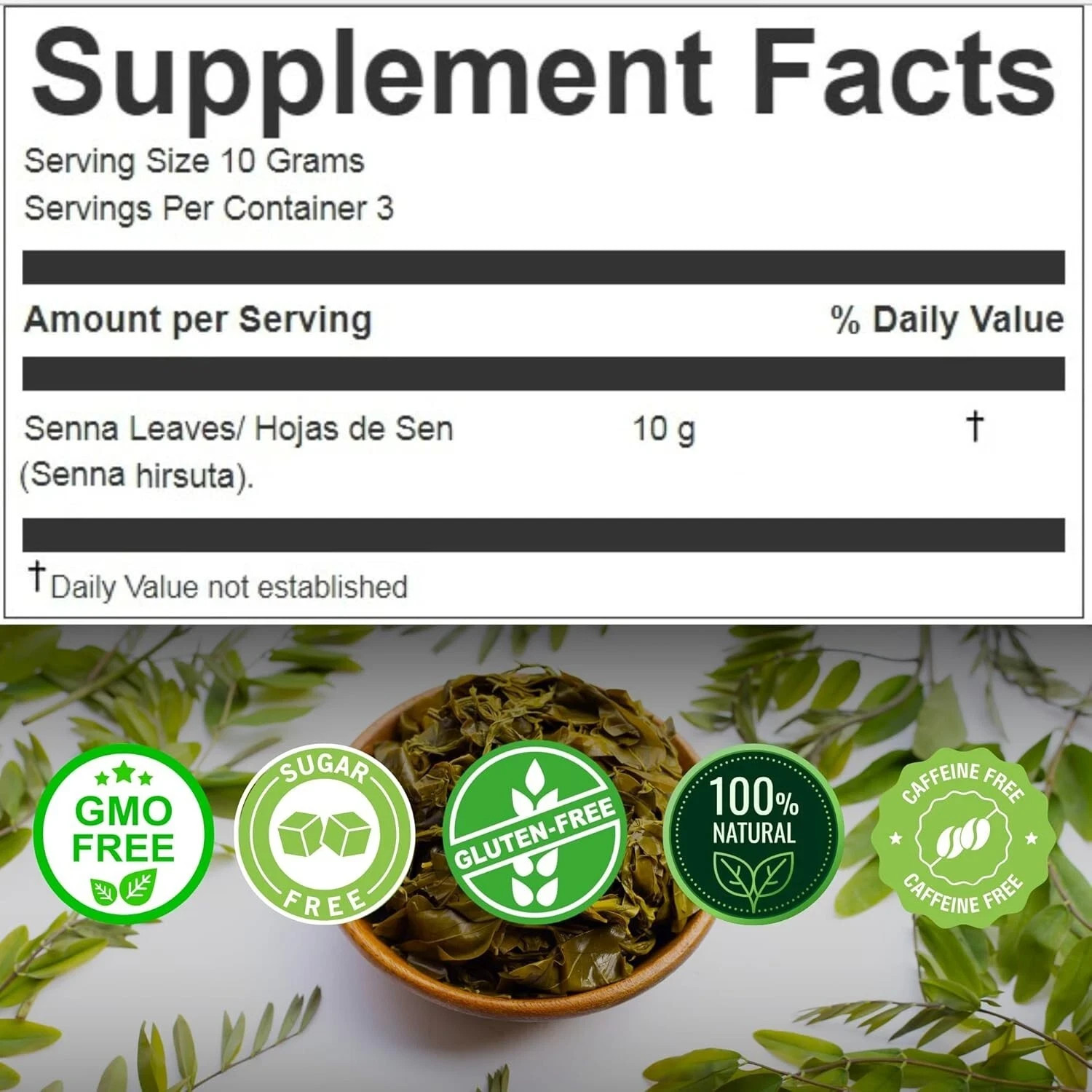 Senna Leaves Hojas de Sen – Loose Leaf Herbal Tea for Constipation Weight Loss