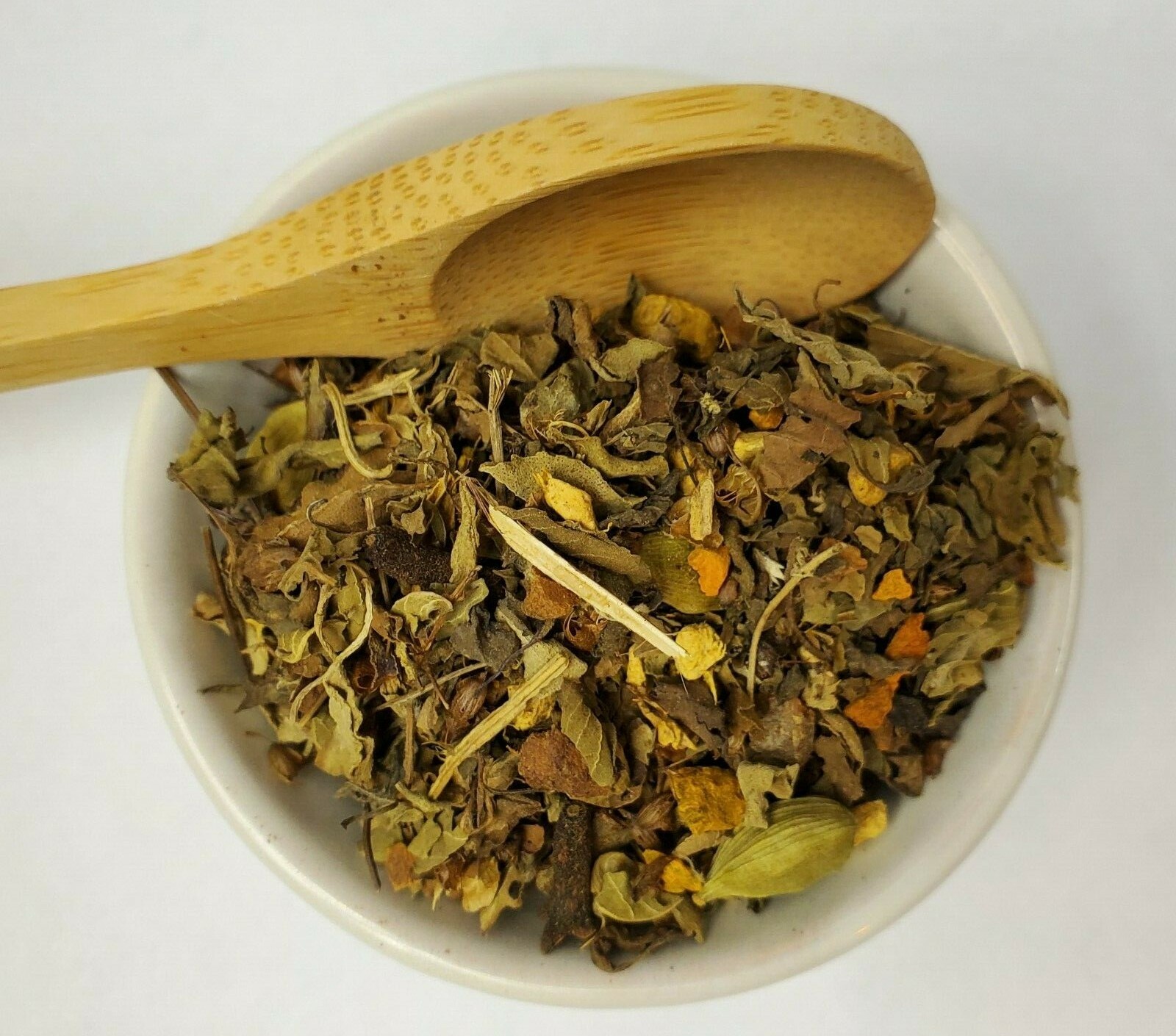 Tulsi Turmeric Ginger Loose Leaf Holy Basil Tea Cinnamon Cardamom Cloves