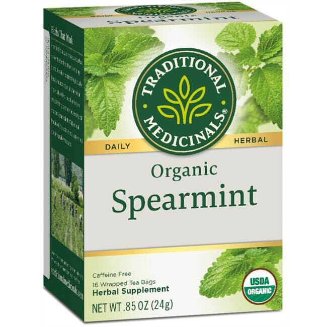 2 pack Traditional Medicinals Organic Spearmint Tea 16 Bags