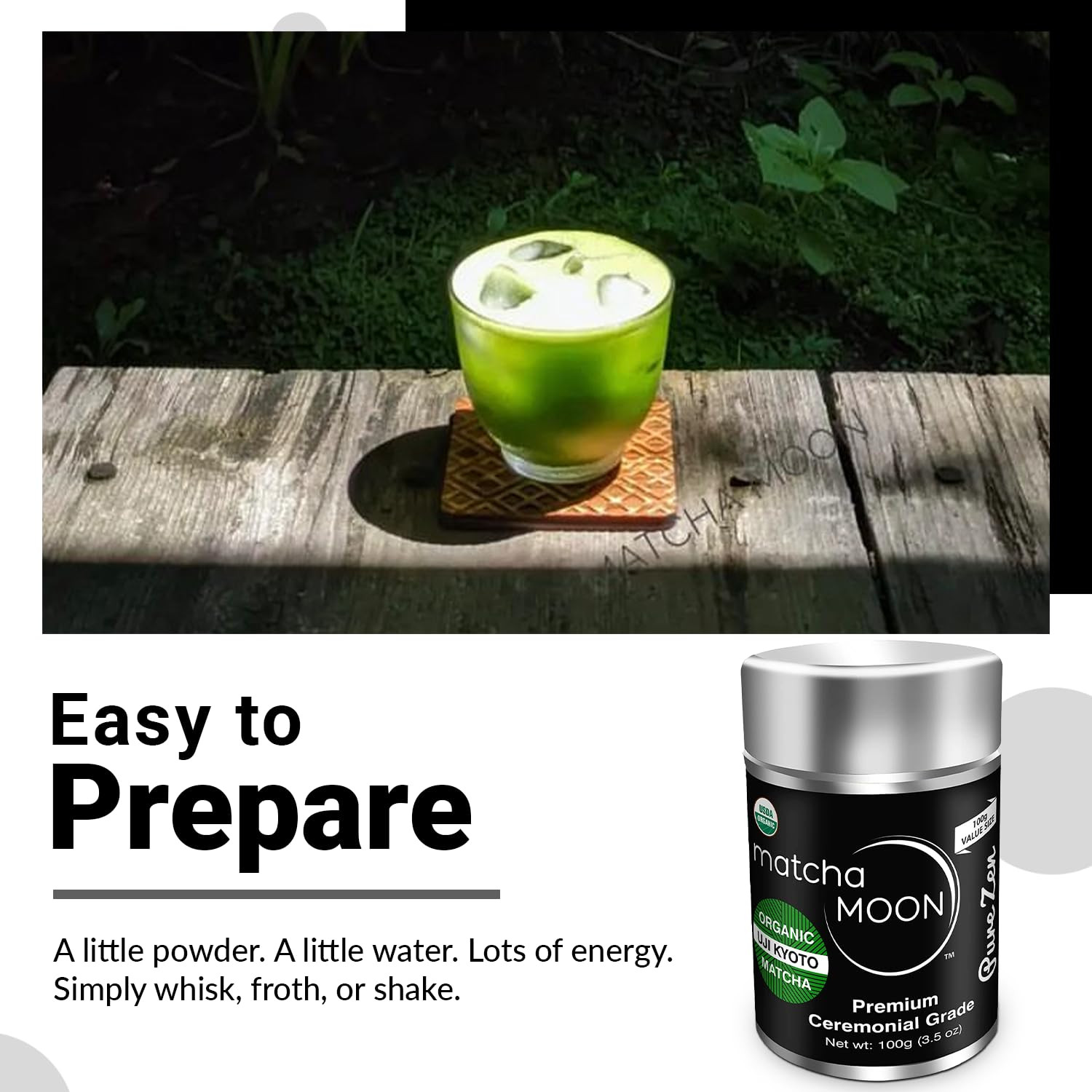 Premium Organic Matcha Powder – Ceremonial Grade from Uji Kyoto – 100G Tin