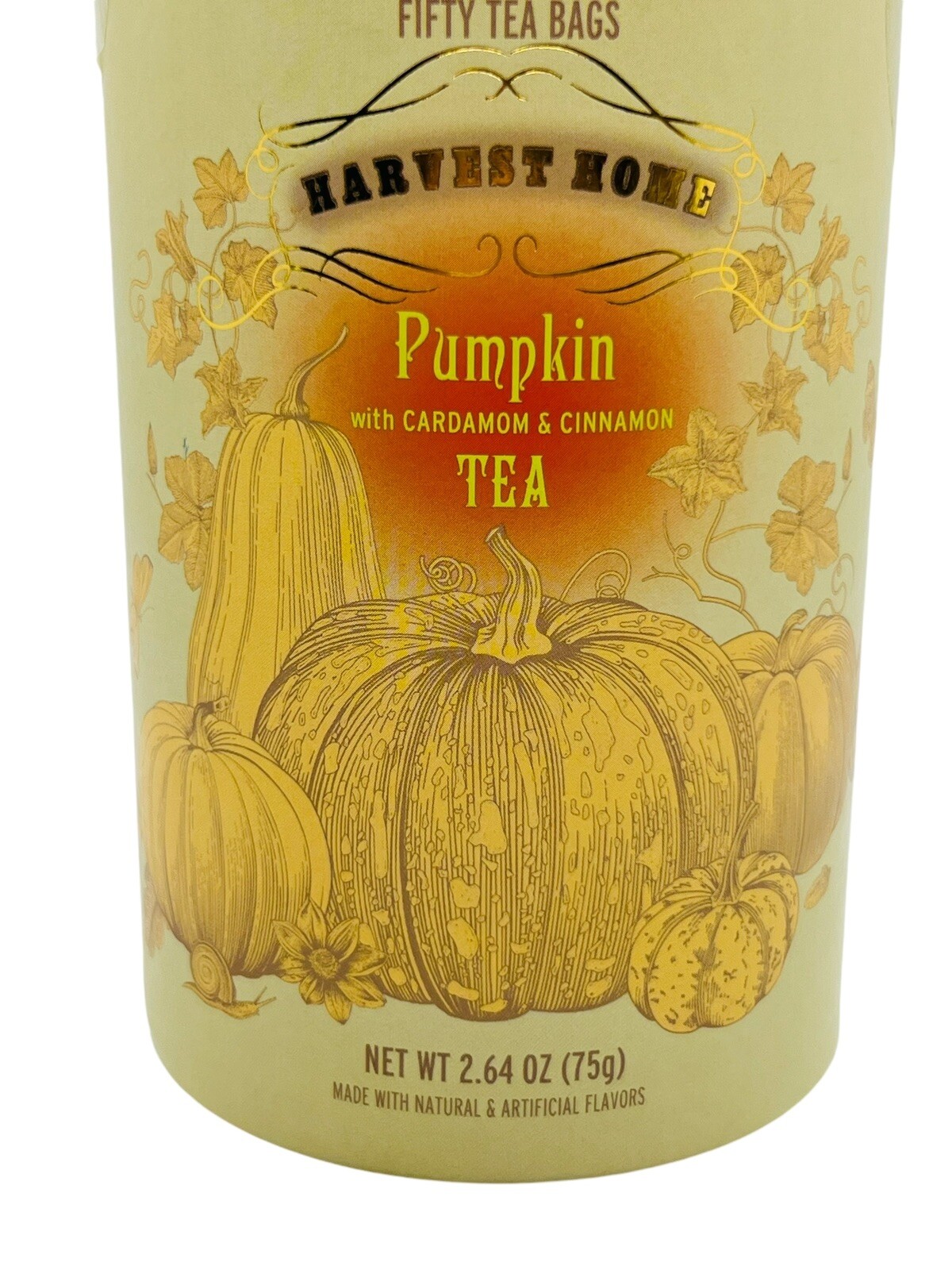 Harvest Home Pumpkin Black Tea with Cardamom & Cinnamon 50 Bags Seasonal Fall