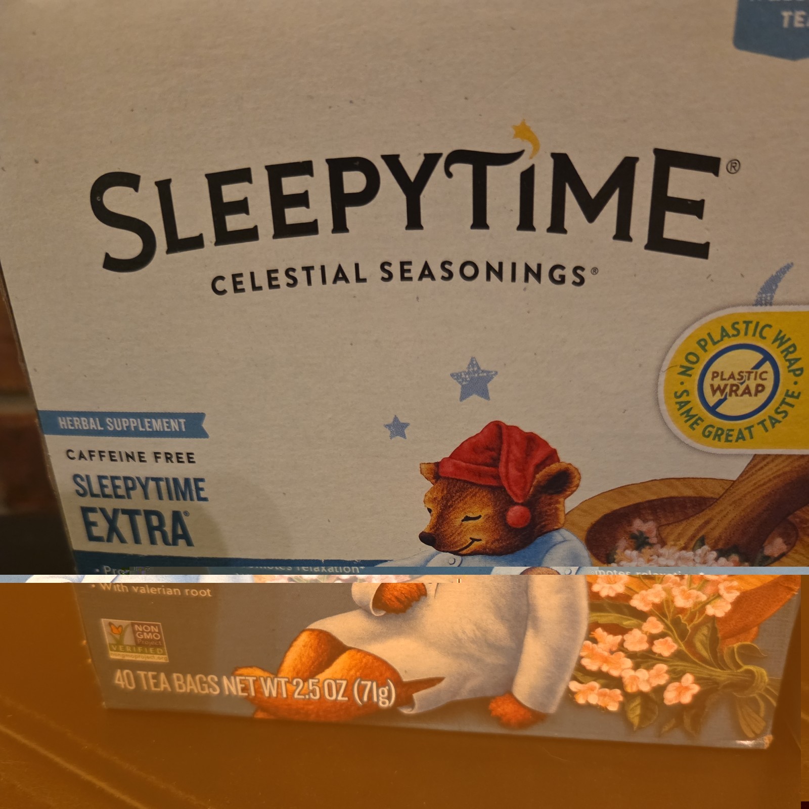 2x Wellness Tea, Sleepytime Extra®, Caffeine Free, 40 Tea Bags Each Box 2.5 oz