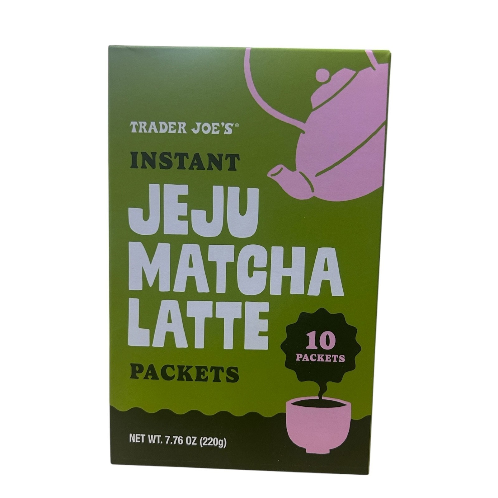 2 Packs Trader Joe’s Instant Jeju Matcha Latte Packets 7.76 oz Each, total 20