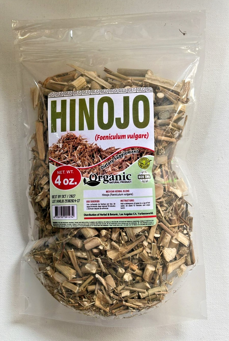 Hinojo / Fennel 4oz – Organic Mexican Herbal Tea/ Té Natural de Hierbas