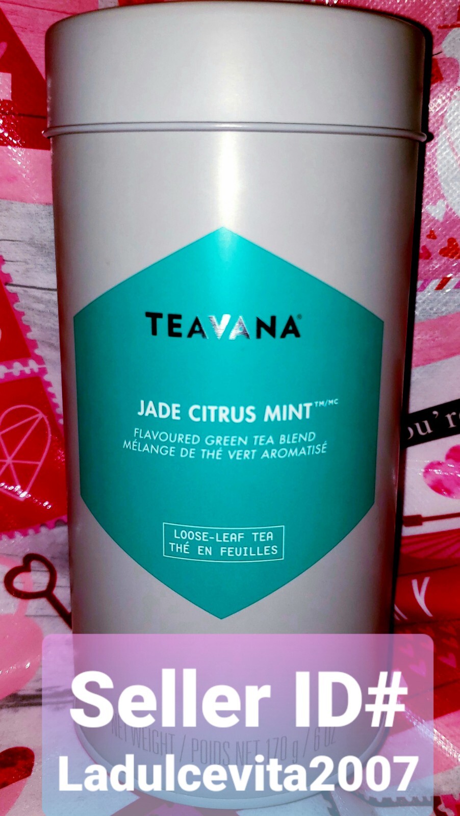 NEW! TEAVANA JADE CITRUS MINT 6 OZ FACTORY SEALED TEA BAG & TIN! MEDICINE BALL
