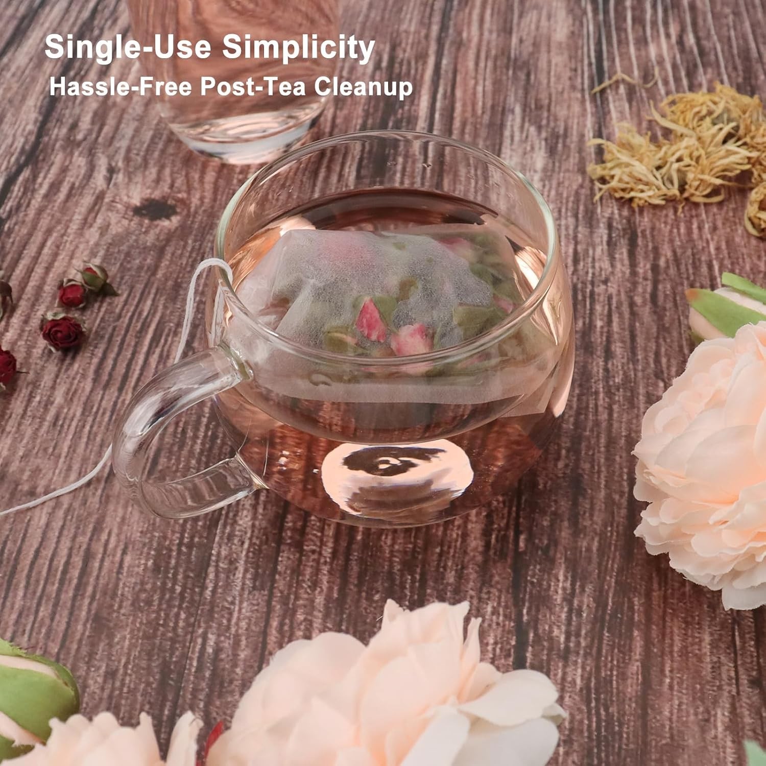 100Pcs Tea Bags for Loose Leaf Tea,3.15 x 3.94 inches Empty Tea Bags,Disposab…