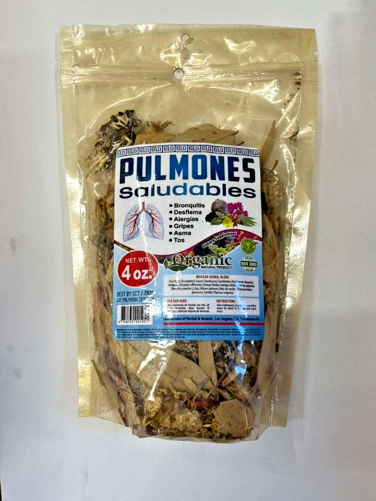 Pulmones Saludables Herbal Blend 4 oz – Organic Mexican Herbal Tea / Té Natural