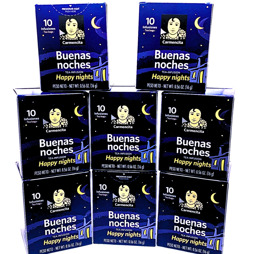 Carmencita Buenas Noches Herbal Tea 8 Bags Chamomile Linden Bedtime Infusion