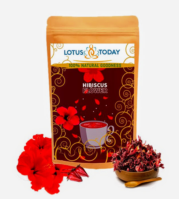 Organic Hibiscus tea, Dried Hibiscus Flowers – 20 Tea Bags, Relax Herbal tea