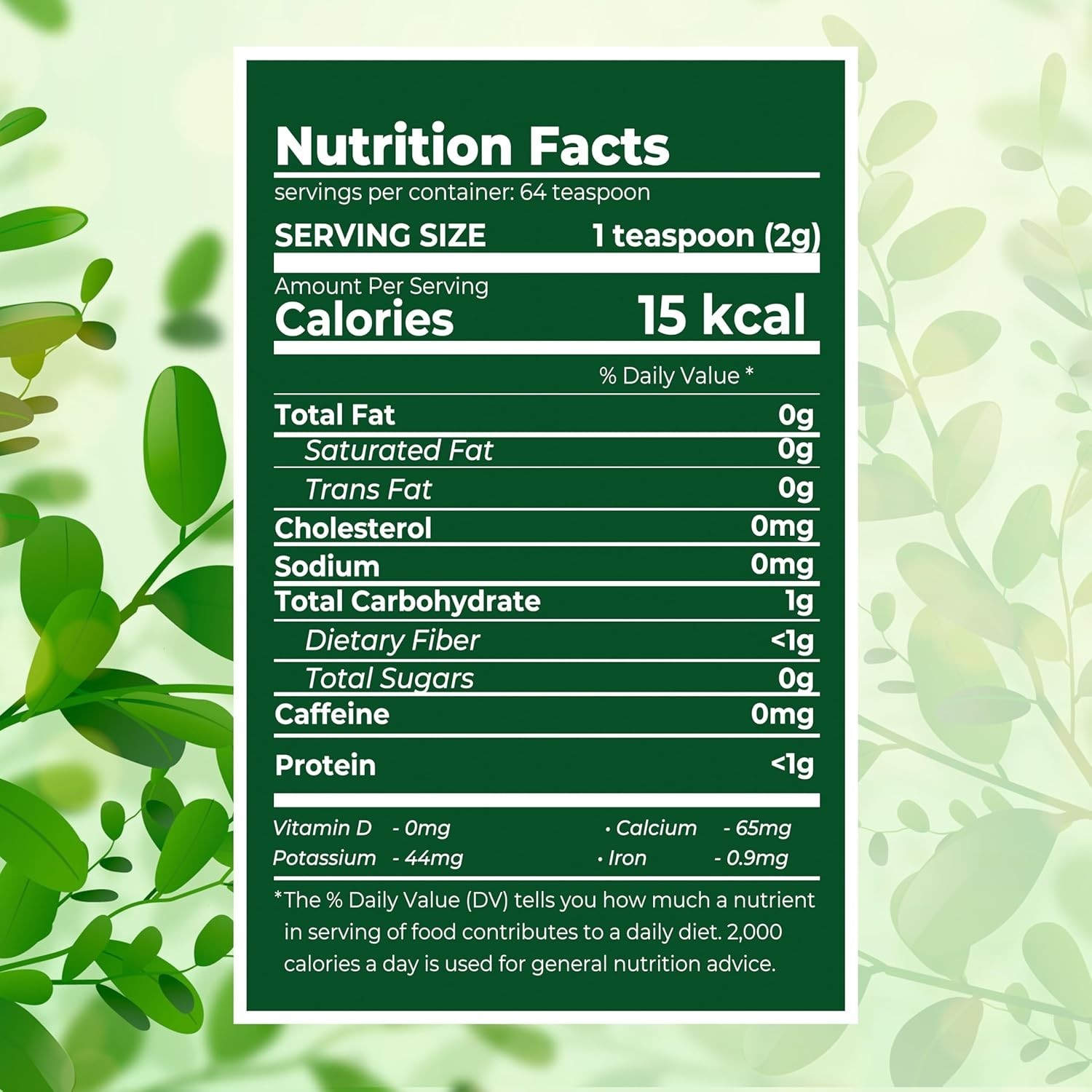 Organic Moringa Leaf Powder, Caffeine Free Powder, Smoothie & Tea Blend 4 oz