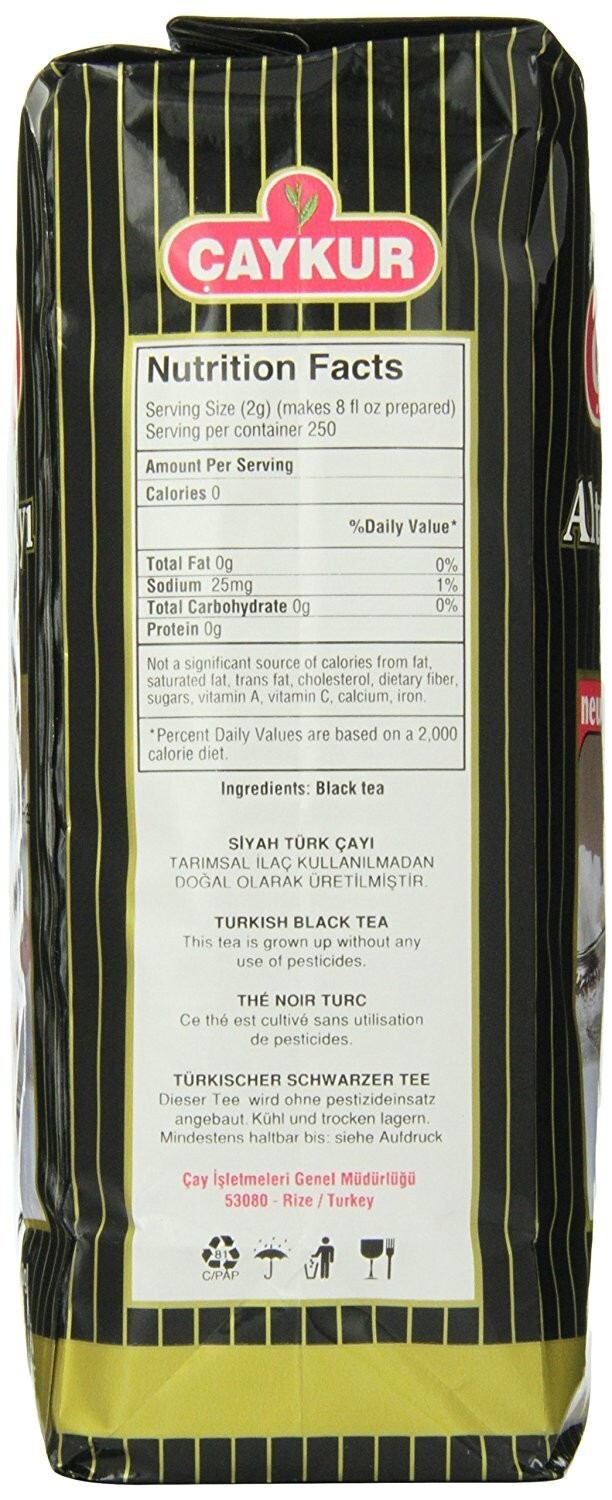 Black Tea Loose Leaf 17.6 oz Turkish Pesticide-Free Ideal for Brewing