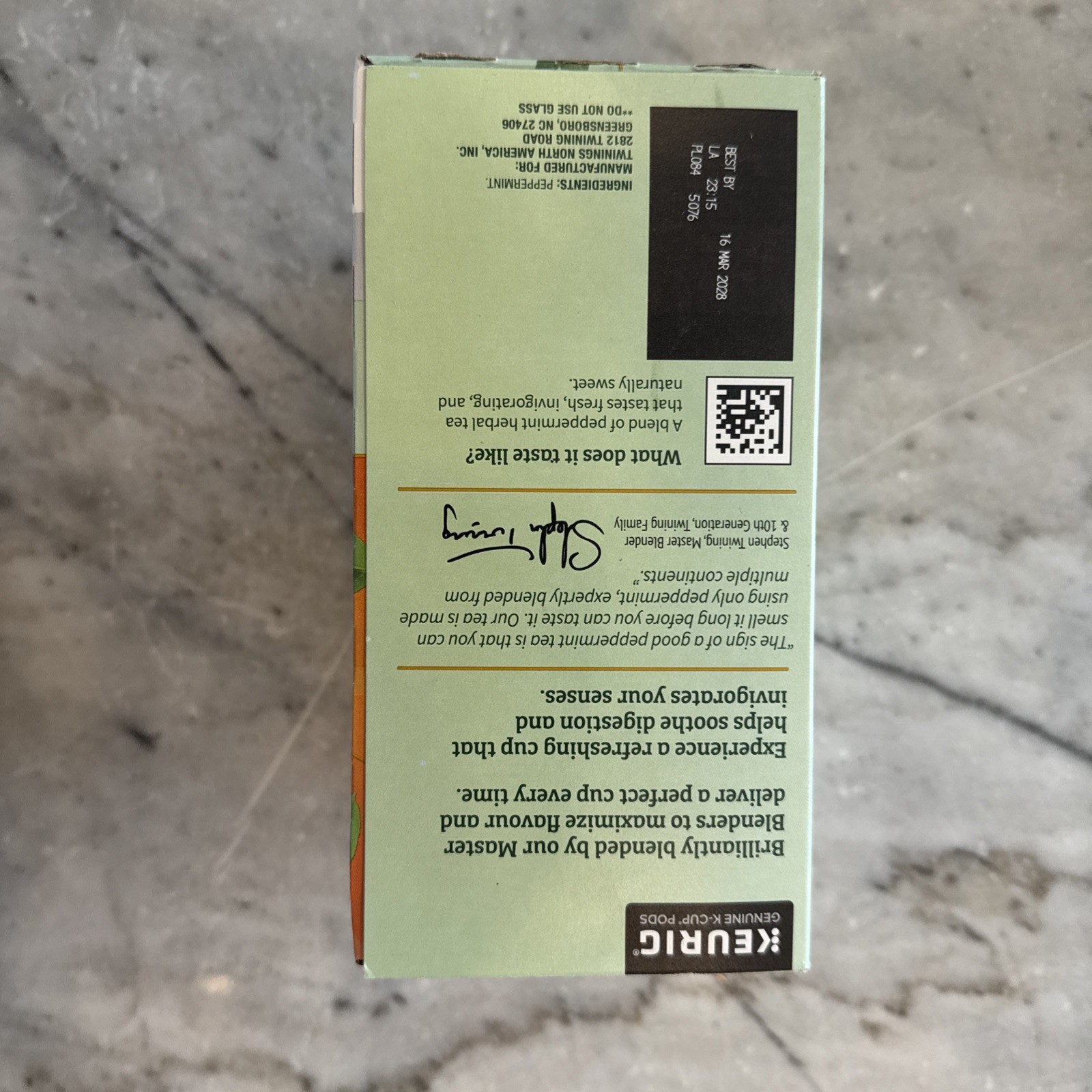 Pure Peppermint Herbal Tea K-Cup Pods for Keurig, 24 Count FREE SHIP