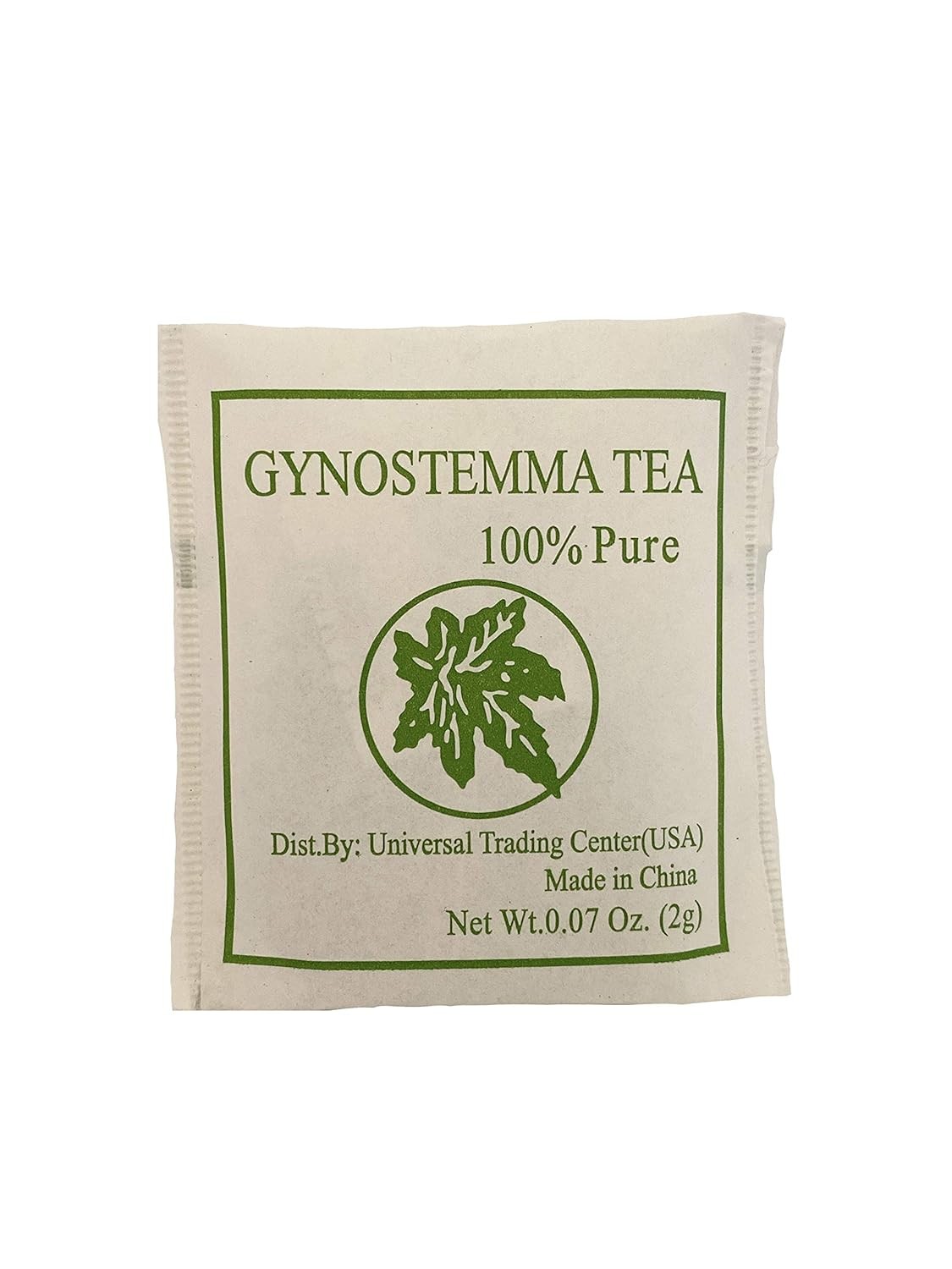 Gynostemma Tea (Jiaogulan Tea) 100 2g Green Bags 100 Count (Pack of 1)