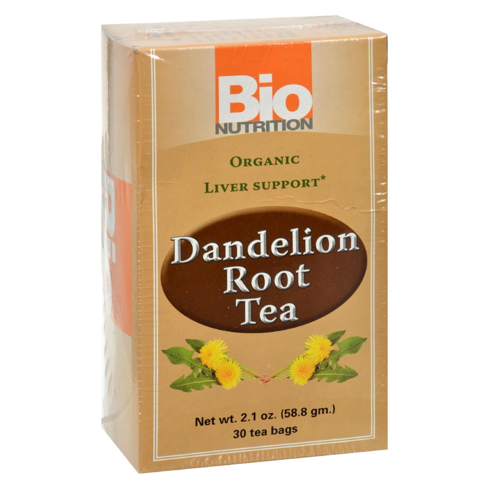 Bio Nutrition Organic Liver Support with Dandelion Root Herbal Tea Bags 30 Count