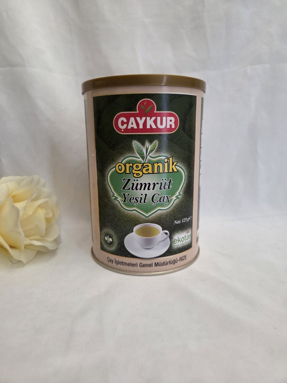 Caykur Organic Green Tea Zümrüt Yeşil Çay , 125g/4.4oz ekotar Exp:07/2026
