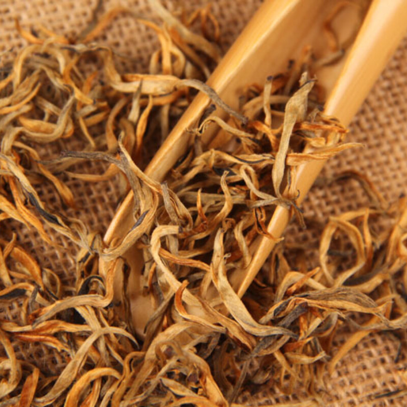 Dian Hong Black Tea Yunnan Gold Wire Spring Bud Tea Premium Loose Leaf Healthy