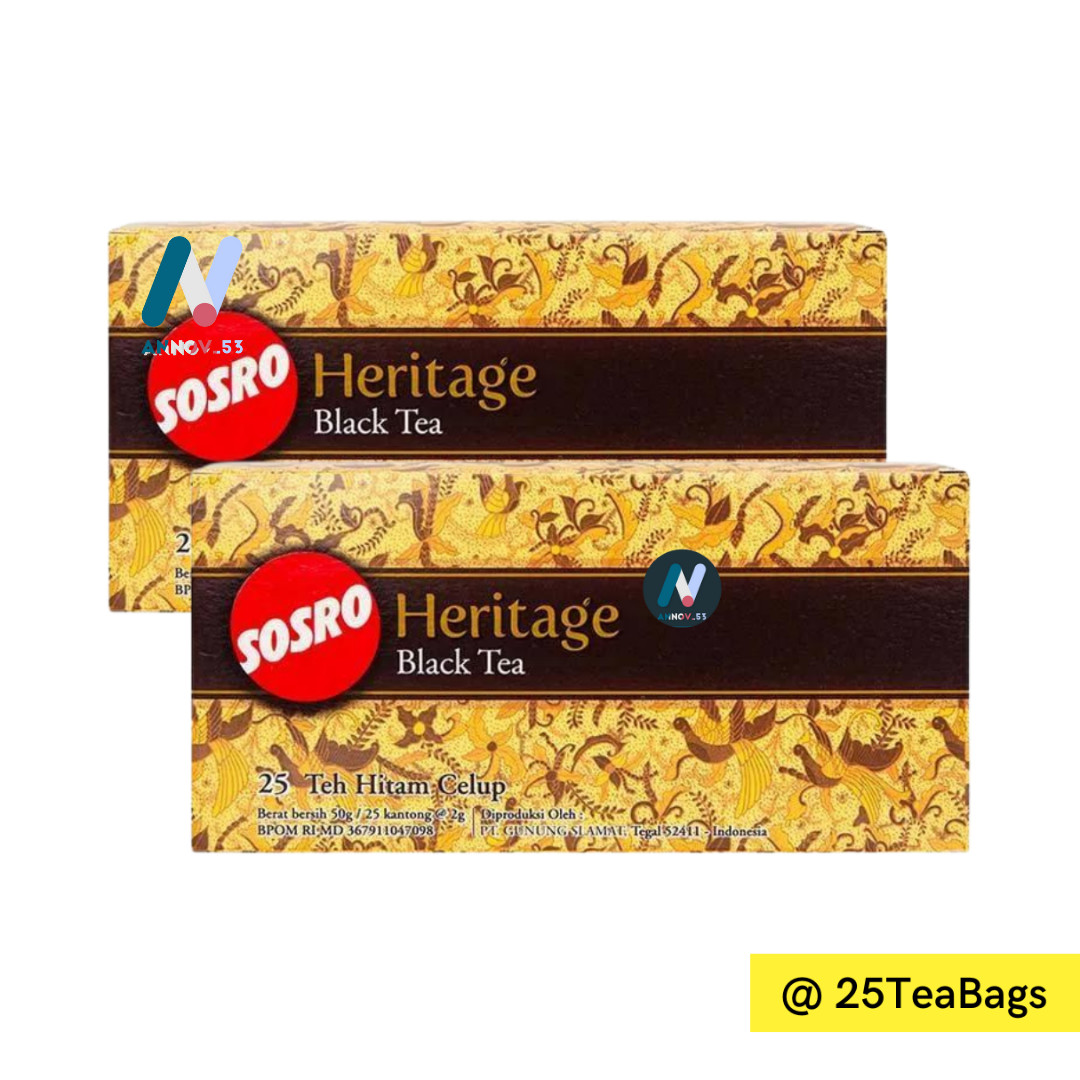 SOSRO HERITAGE Black Tea Dip Tea Stronger Fresh Fragrance Premium Indonesia 2PAX
