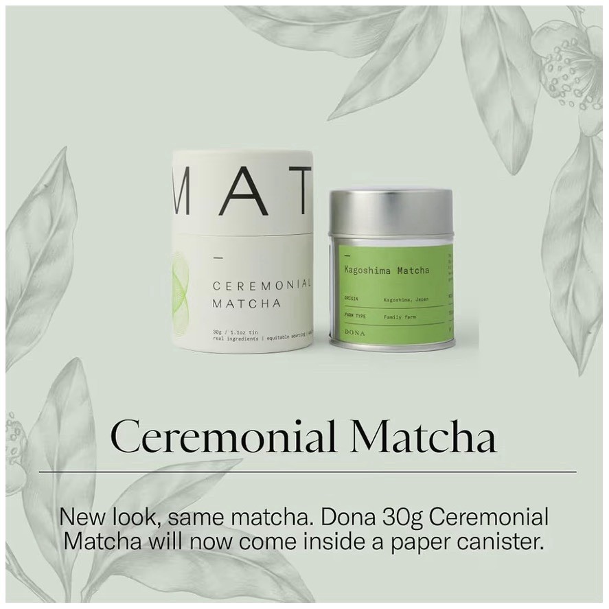 DONA First Flush Ceremonial Grade Matcha Powder 1.1 oz Stone-Milled Japanese