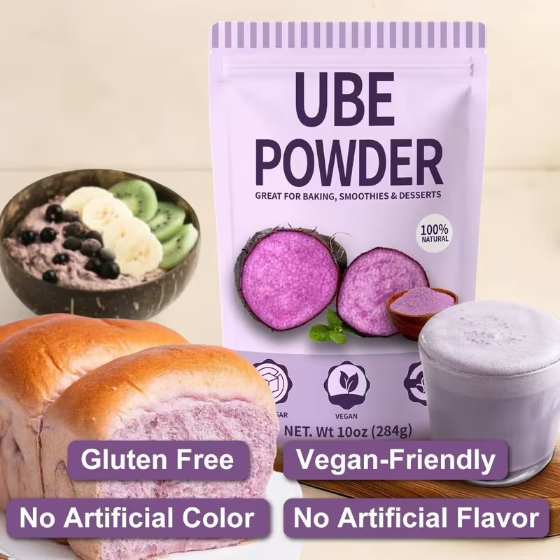 10oz Natural Purple Ube Powder Vibrant Purple Yam Powder For Baking Desserts