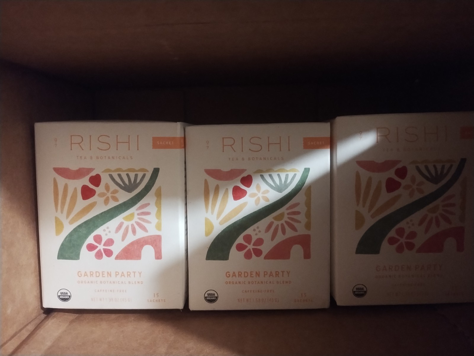 Rishi Tea Garden Party Herbal Tea Chamomile Botanical Blend – 15 Count 3 Packs