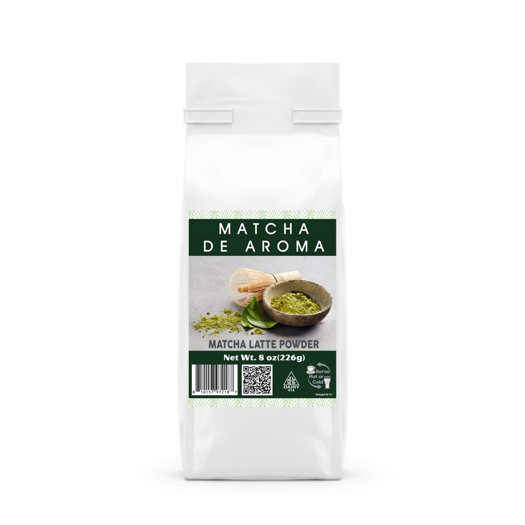 Brickhouse Matcha Latte Powder, 8 oz – Sweetened Matcha Green Tea Drink Mix
