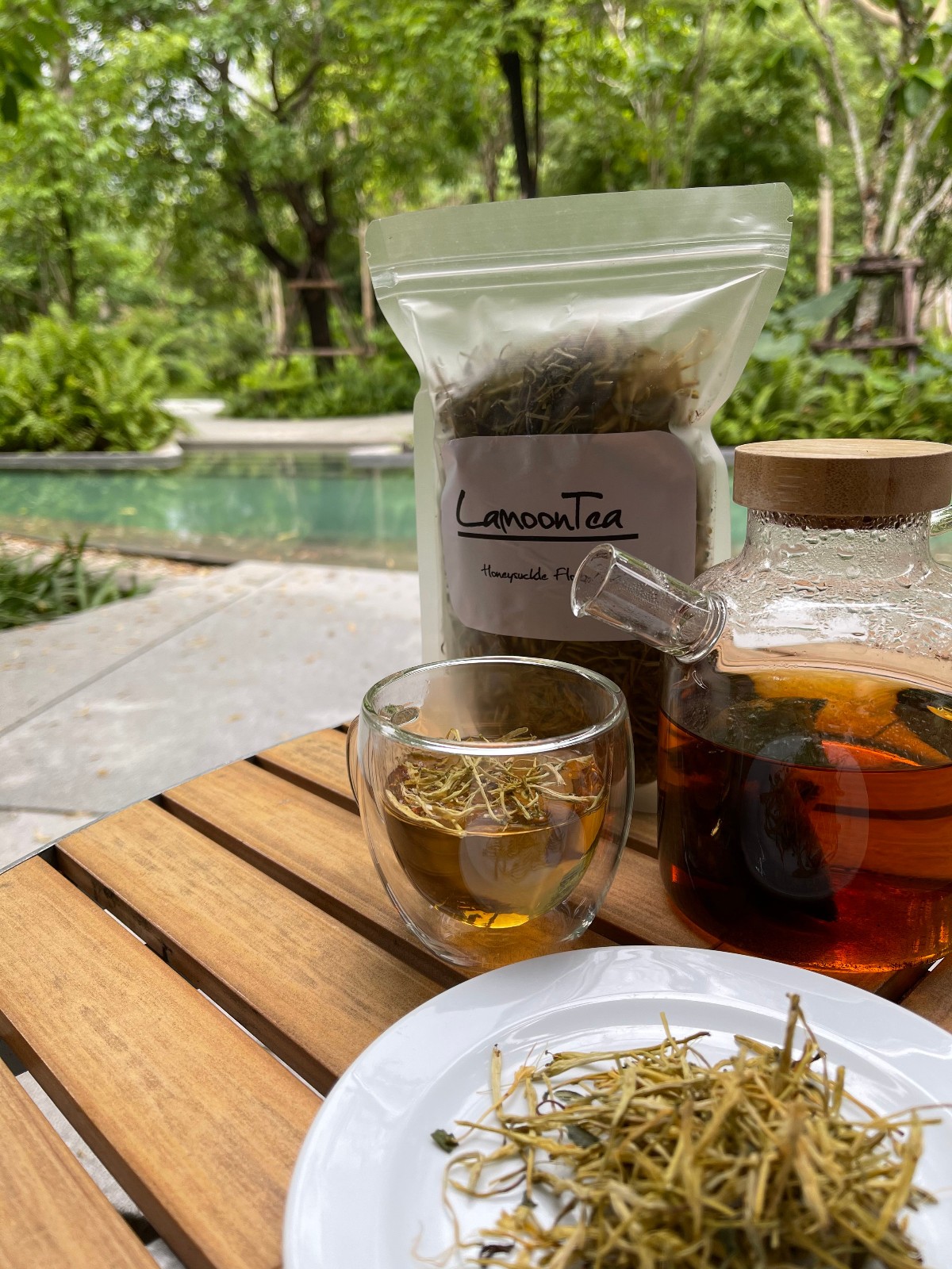 HoneySuckle Flower Dried Herb Herbal Powder Tea Stamen Pollen | LAMOON TEA