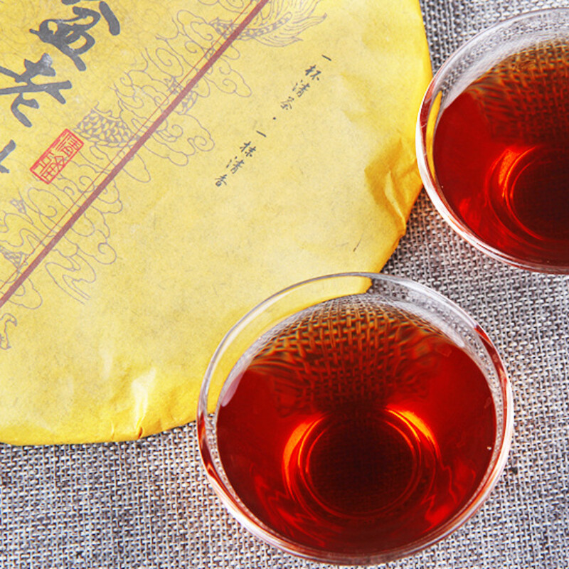 Organic Pu’er Tea Black Tea Menghai Seven Sub-cake Tea 357g Yunnan Ripe Puer Tea