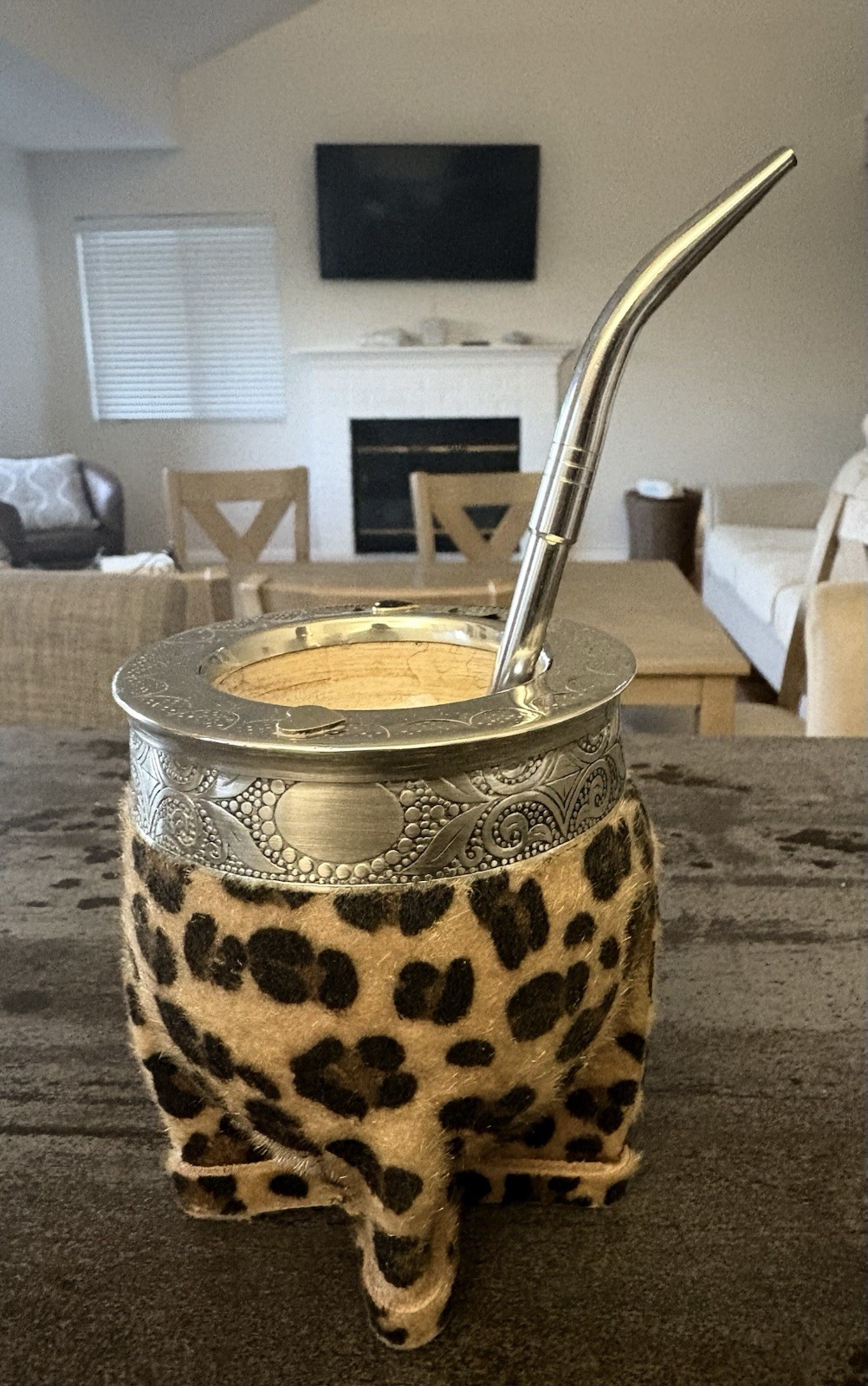 Yerba Mate Gourd Imperial – Argentina logo and stainless steel straw