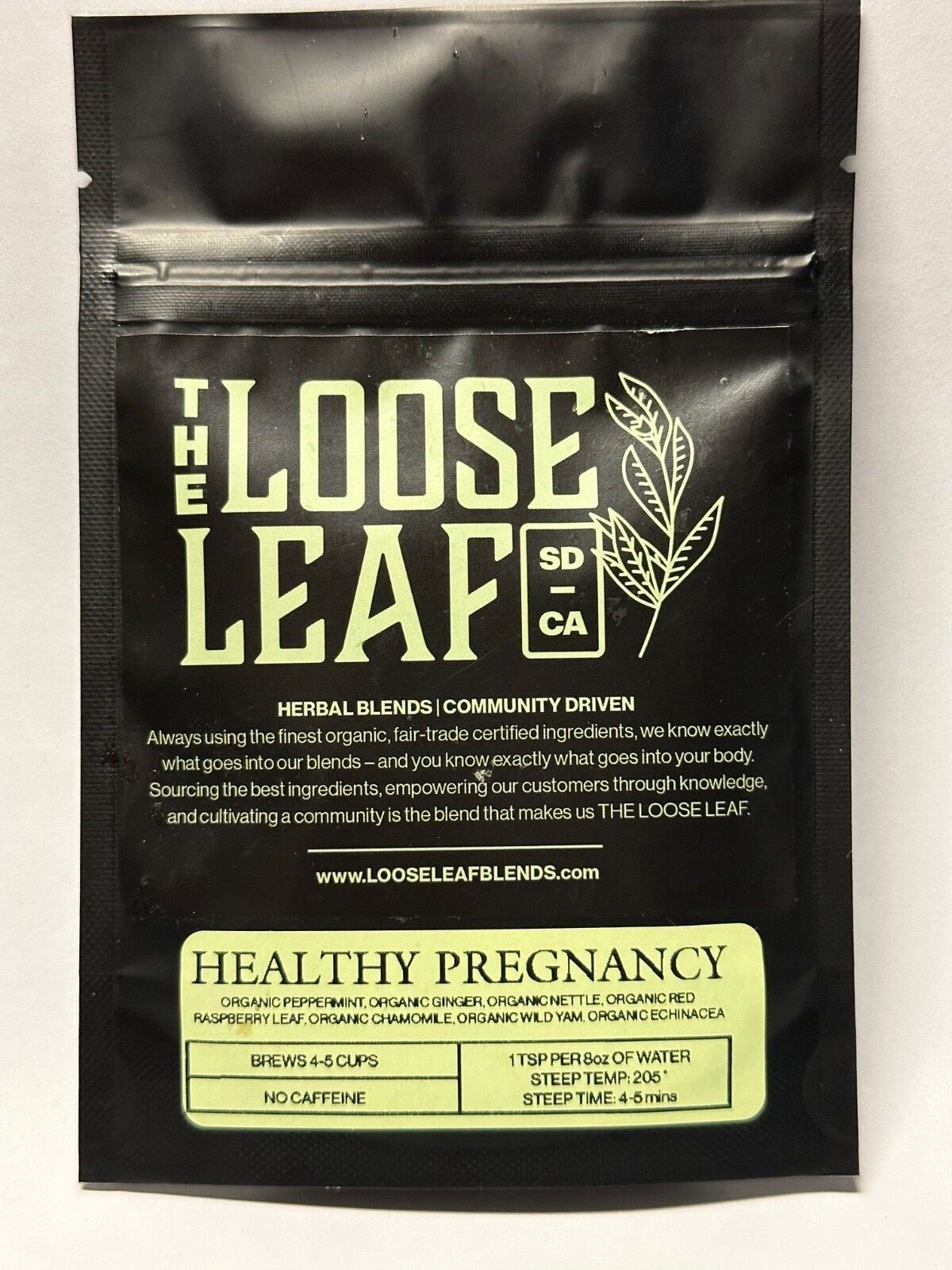 THE LOOSE LEAF / HEALTHY PREGNANCY TEA / HERBAL BLEND NO CAFFEINE
