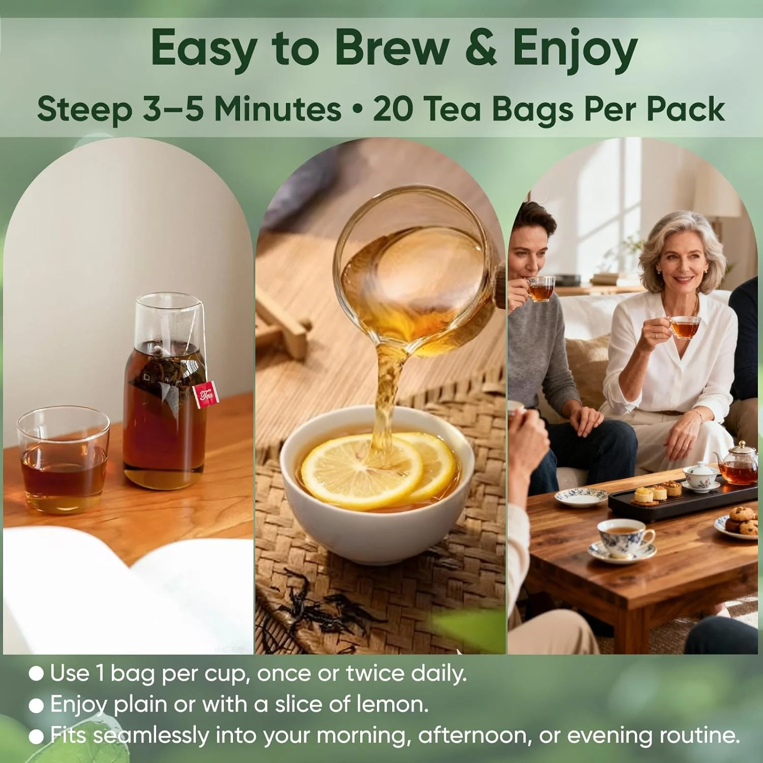 Oolong Tea Bags – Organic Whole Leaf Oolong – 20 Bags (5g Each) – Natural Relaxi