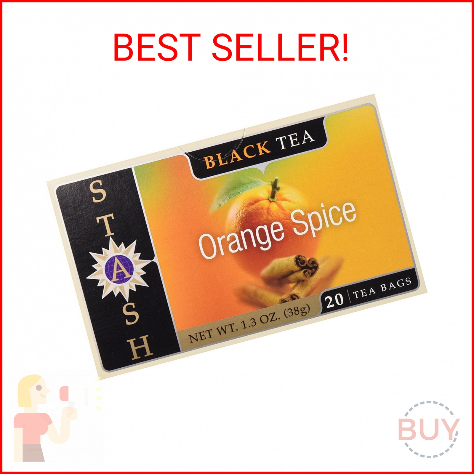 Stash Orange Spice Black Tea, Tea , 20 ct