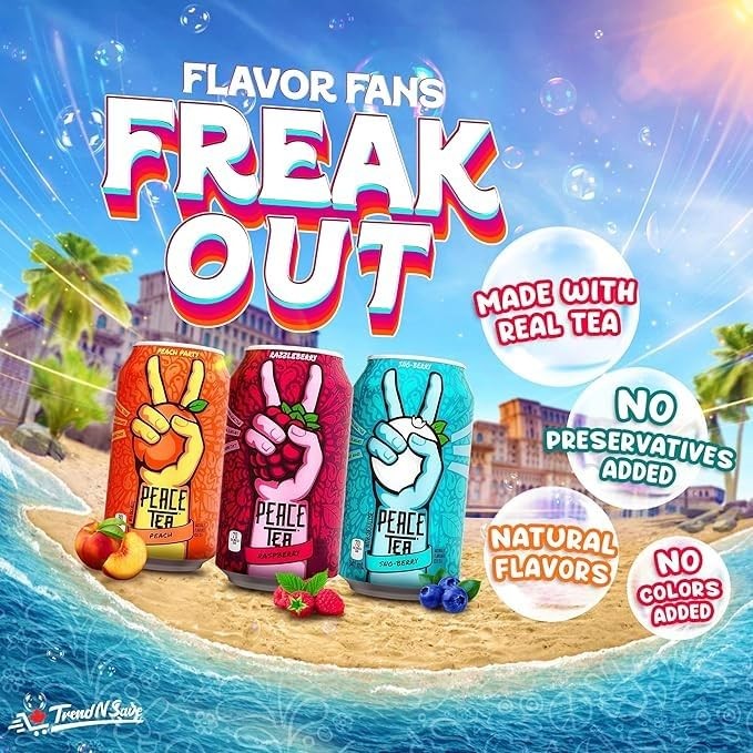 Peace Tea Peach – No Preservatives, Made with Real Tea, and Natural Fruity
