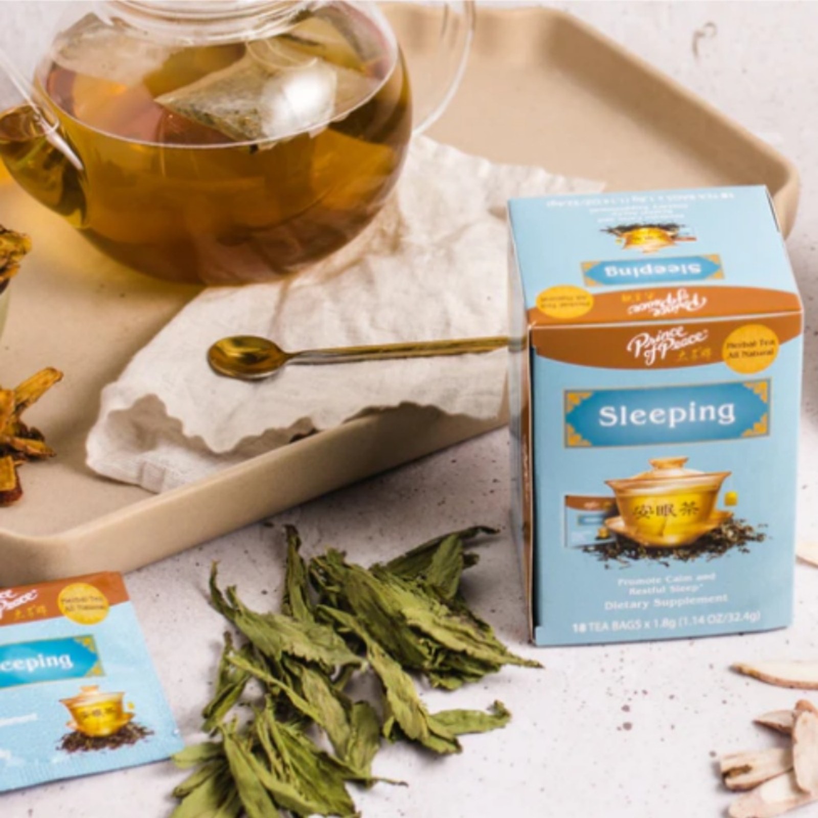 Prince of Peace Sleeping Tea, 18 Tea Bags Each Box-6 Boxes