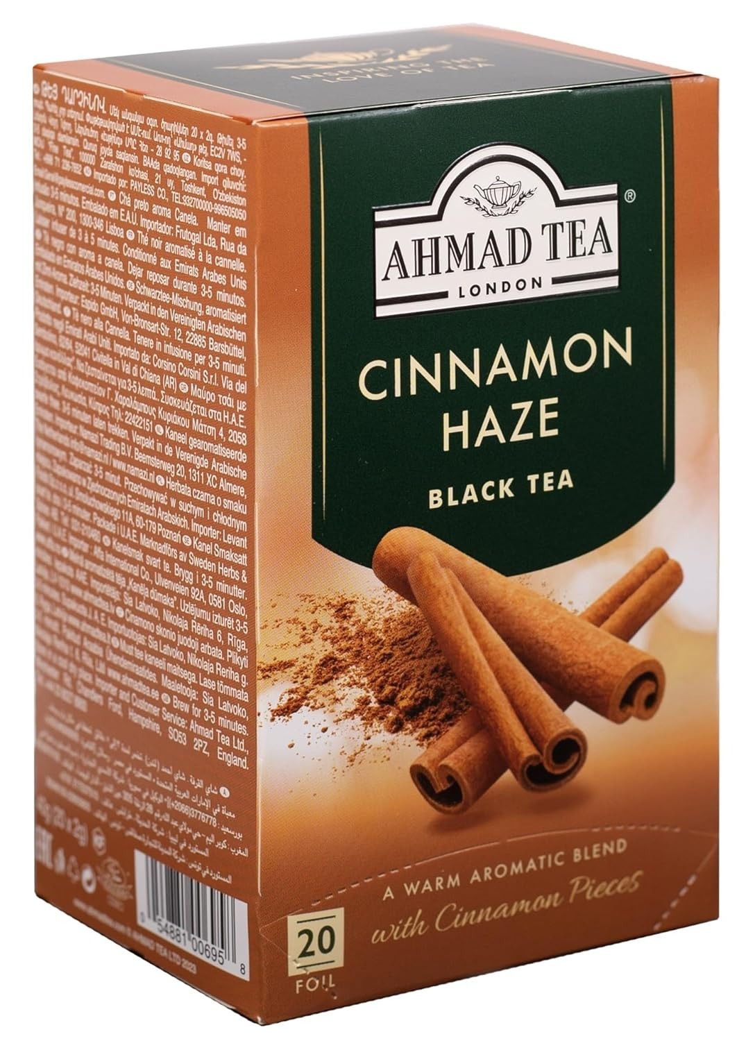 20 Count Gluten Free Cinnamon Haze Black Tea – Naturally Caffeinated & Healthy